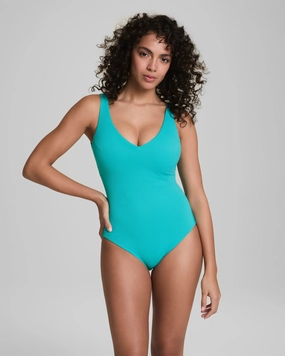 SPANXshape™ Swim Pique Plunge One-Piece