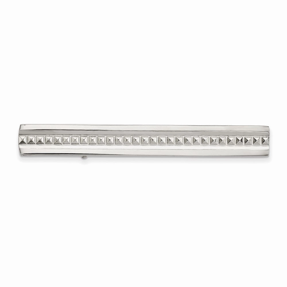 Stainless Steel Polished Studded Tie Bar