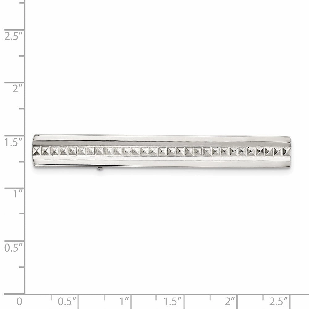 Stainless Steel Polished Studded Tie Bar