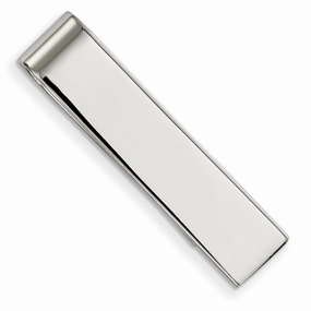 Stainless Steel Polished Tie Bar / Money Clip