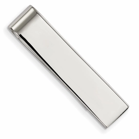 Stainless Steel Polished Tie Bar / Money Clip