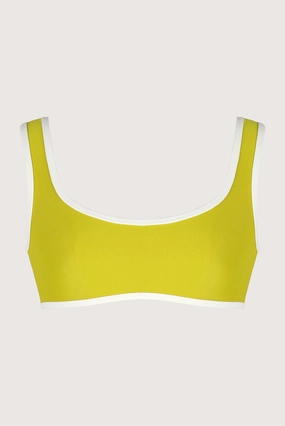 Top Bikini Reversible Joker - Amarillo y Marrón