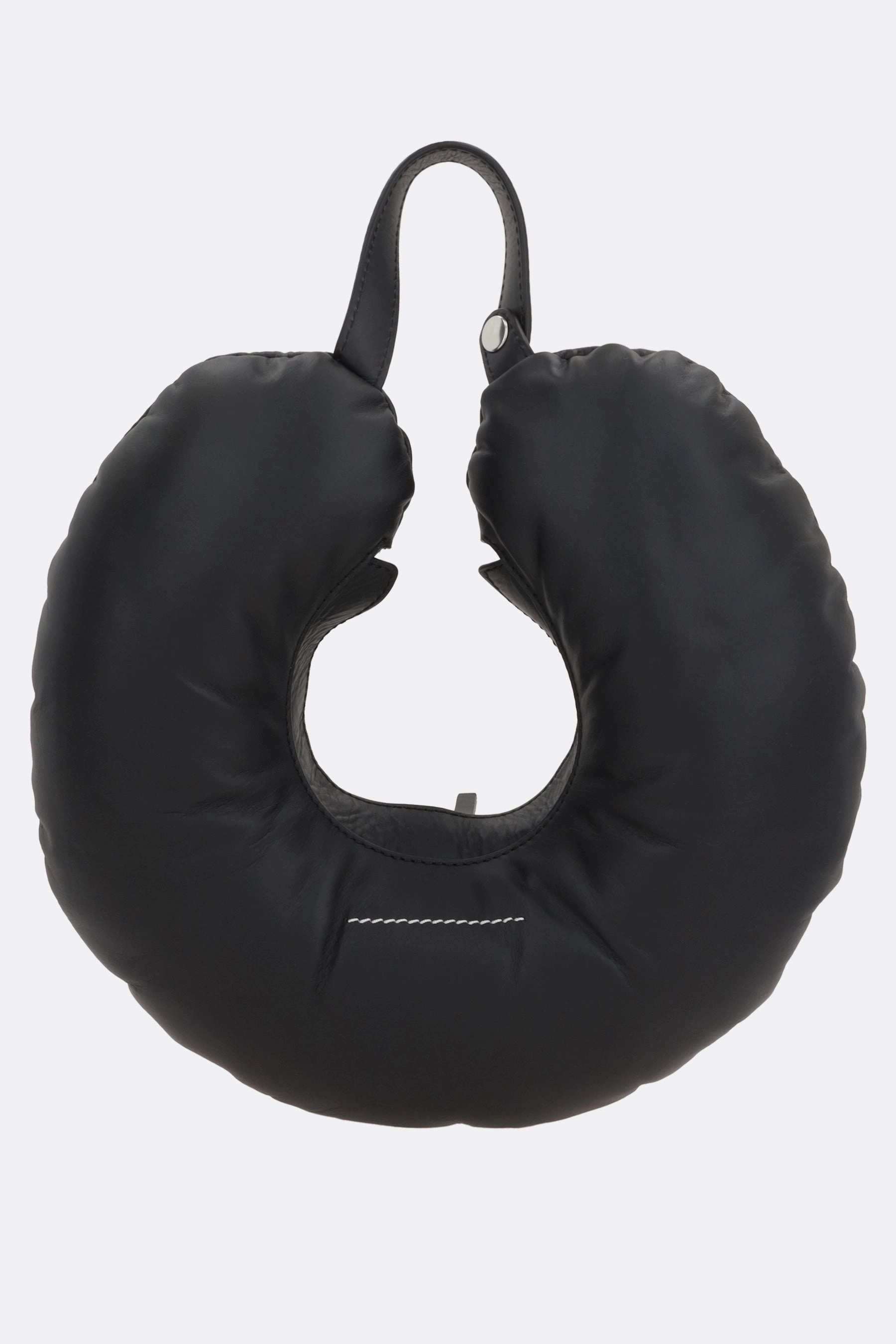 Travel Pillow smooth leather handbag