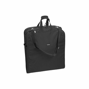 Wallybags 52" Premium Travel Garment Bag With Shoulder Strap, Two Large Pockets And Printed Lining - BLACK ONE SIZE