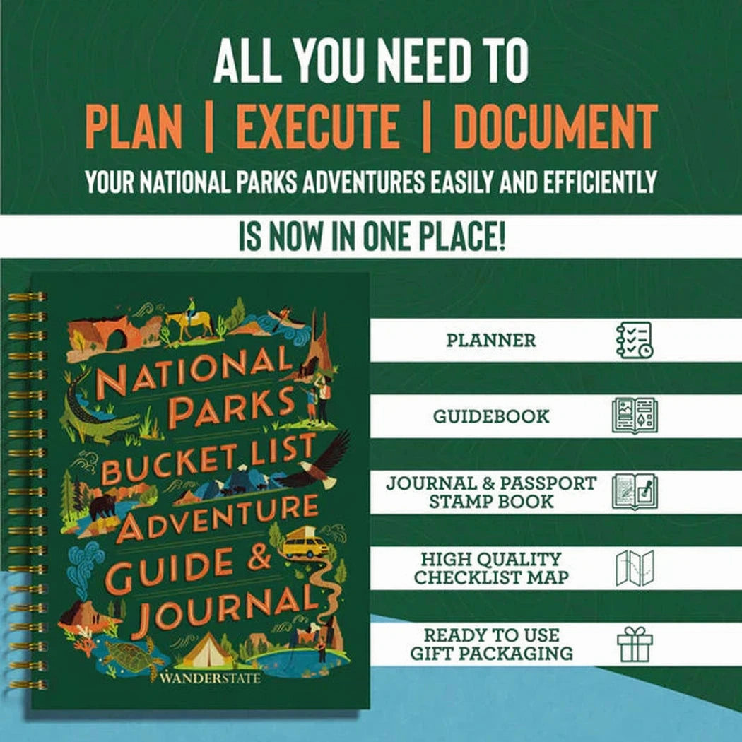 Wanderstate National Parks Bucket List Adventure Guide & Journal