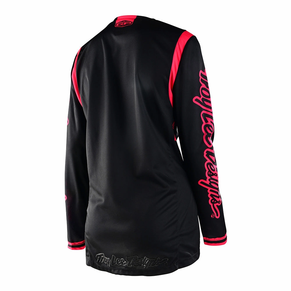 Womens GP Jersey Mono Black / Flo Red