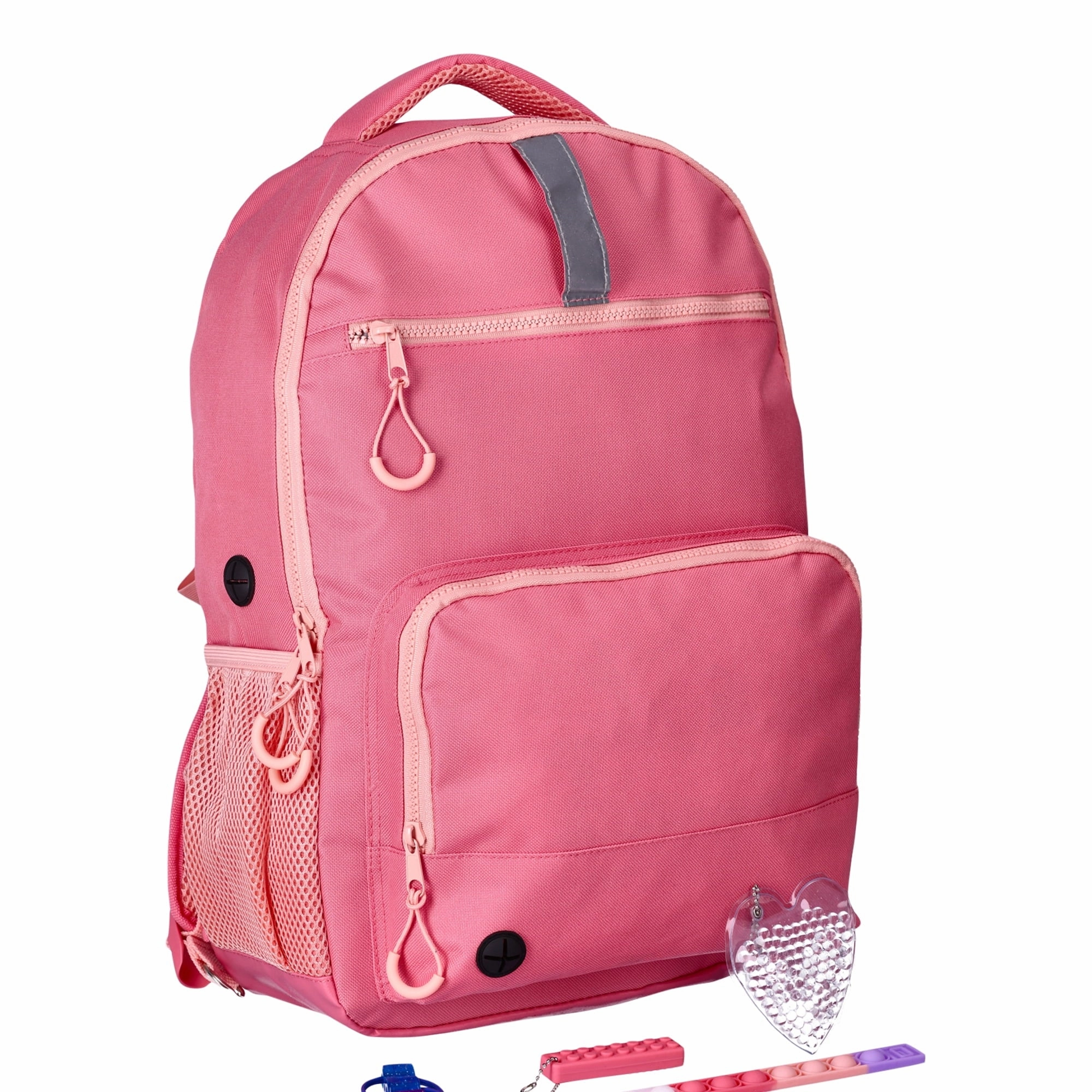 Wonder Nation BP243128 Sensory Girls 17 Inch Backpack Pink Confetti
