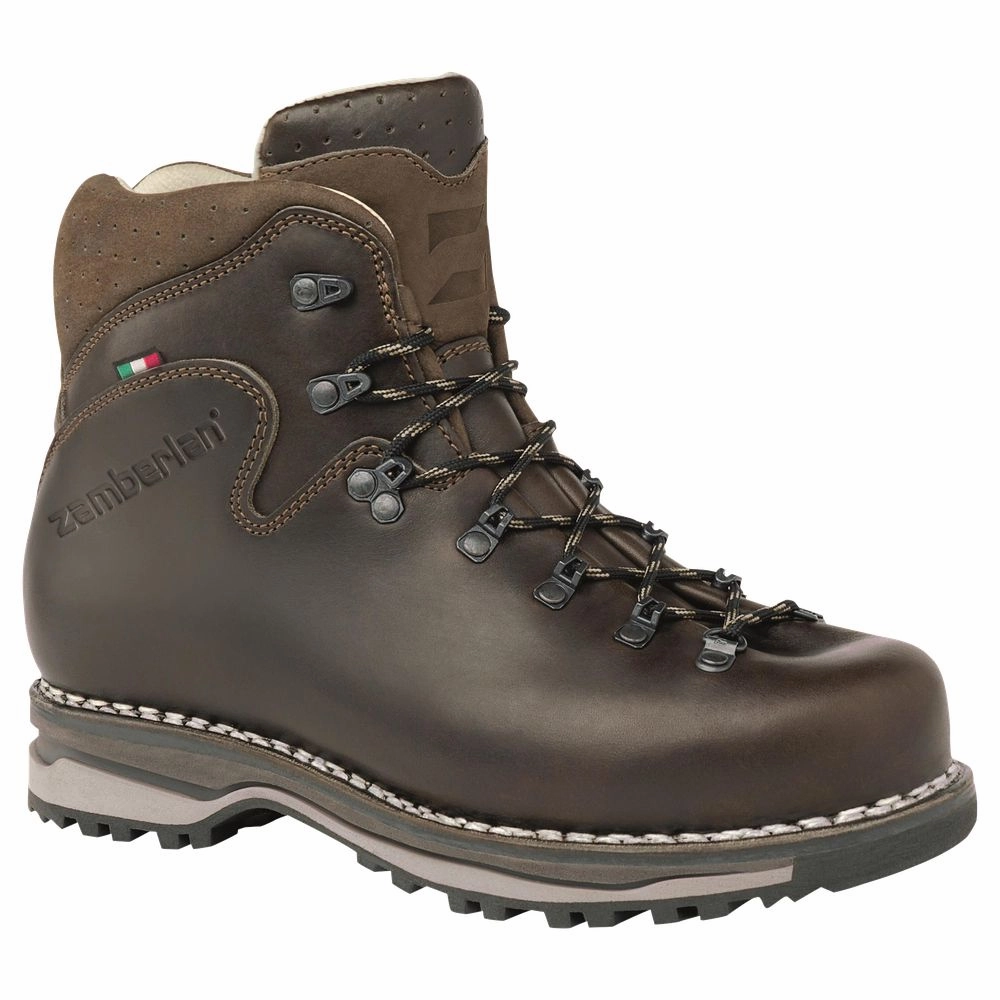 Zamberlan 1023WBM Latemar NW Hiking Boots for Men - Waxed Dark Brown - 11M